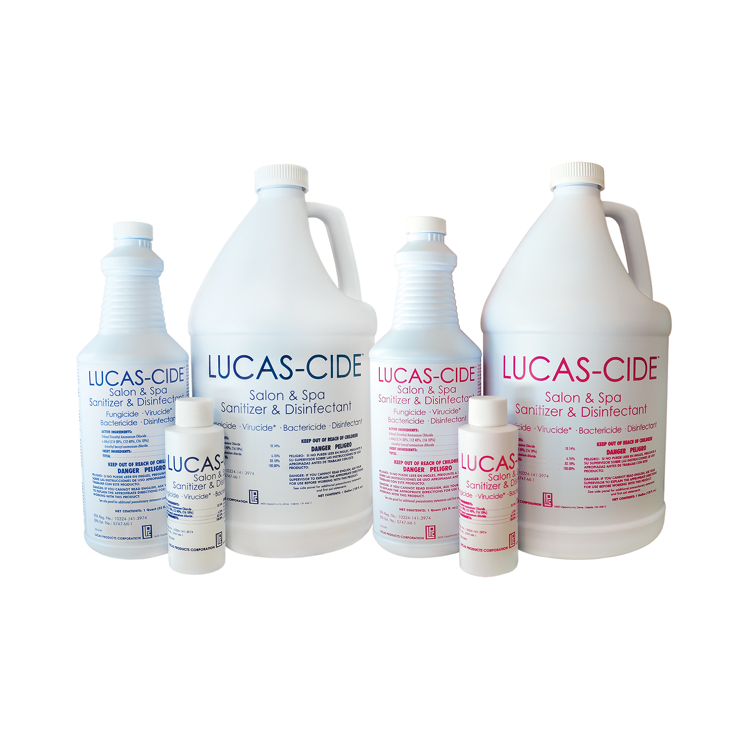 LUCAS-CIDE concentrated disinfectant product line