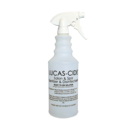LUCAS-CIDE Salon & Spa Saniter & Disinfectant Spray Bottle